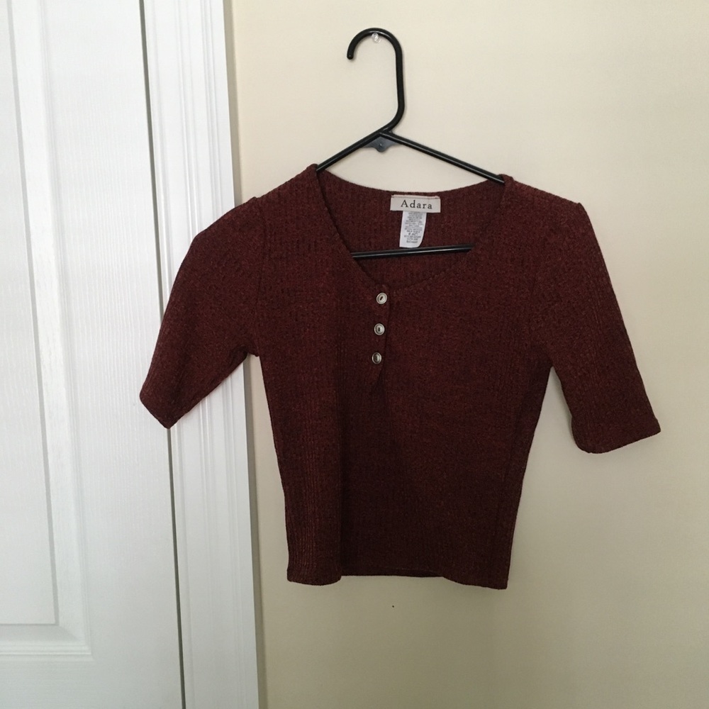NWOT Brick Red Adara Crop Top